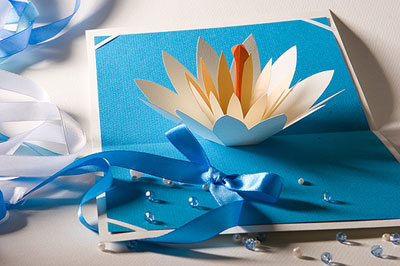 Pop up card Tutorial Lotus Flower