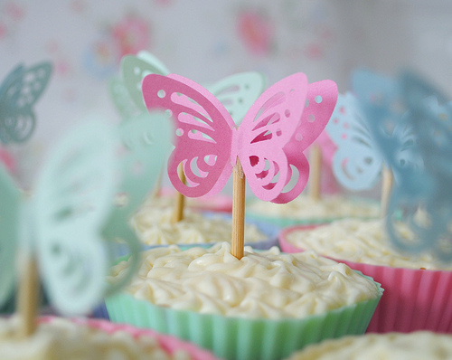 Paper Butterfly cupcake toppers