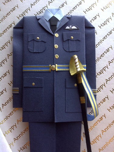 Very rare that the groom's outfit takes longer to make than the bride's ! #RAF #Uniform