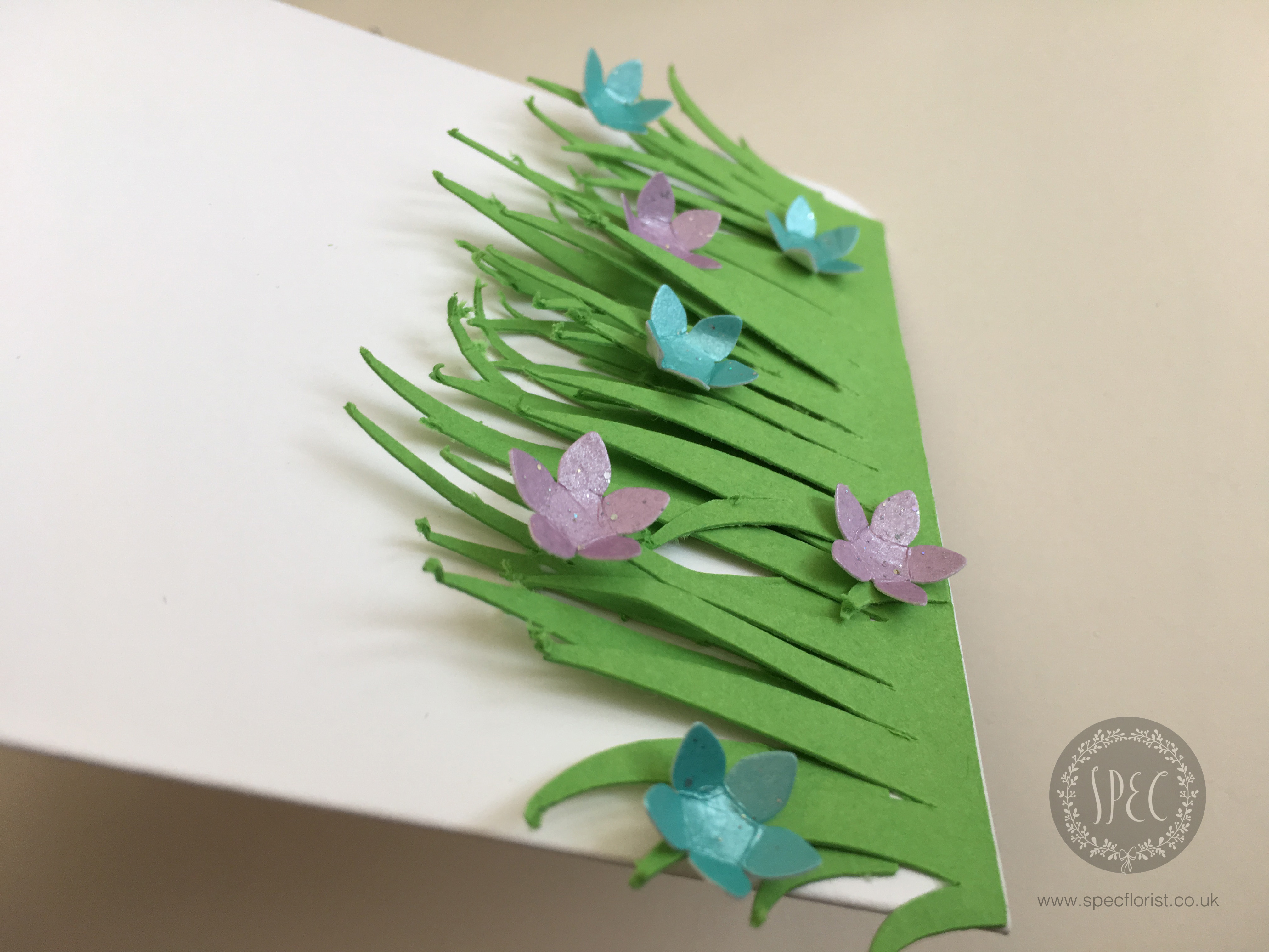 Paper grass and flowers