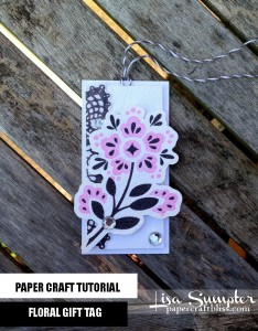 Lisa Sumpter Floral Gift tag tutorial for Papermill Direct A