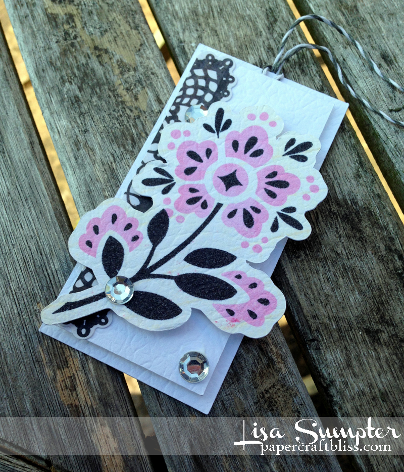 Lisa Sumpter Floral Gift tag tutorial for Papermill Direct B