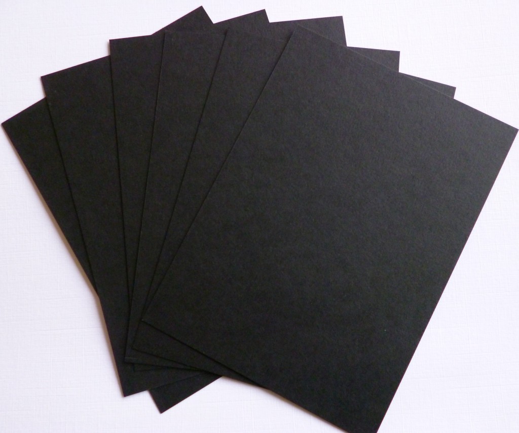 'matts' from black cardstock