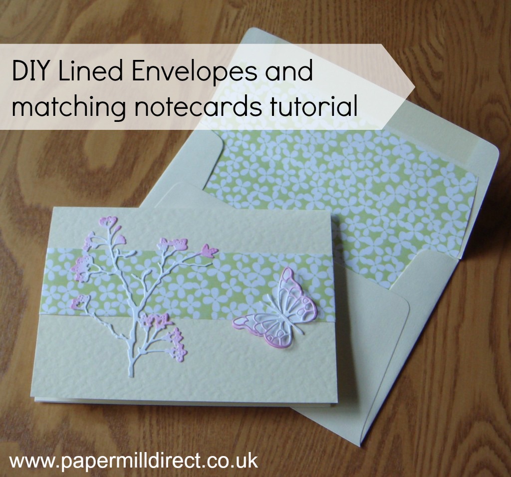 How to line an envelope and make matching note cards