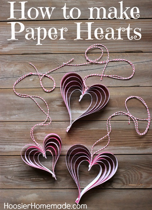 3-D Hanging Paper Hearts Tutorial for Valentine's Day - An